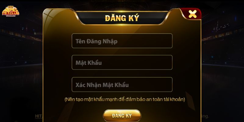 Trang chủ 16 Chọn mục đăng ký để tạo tài khoản Hit Club