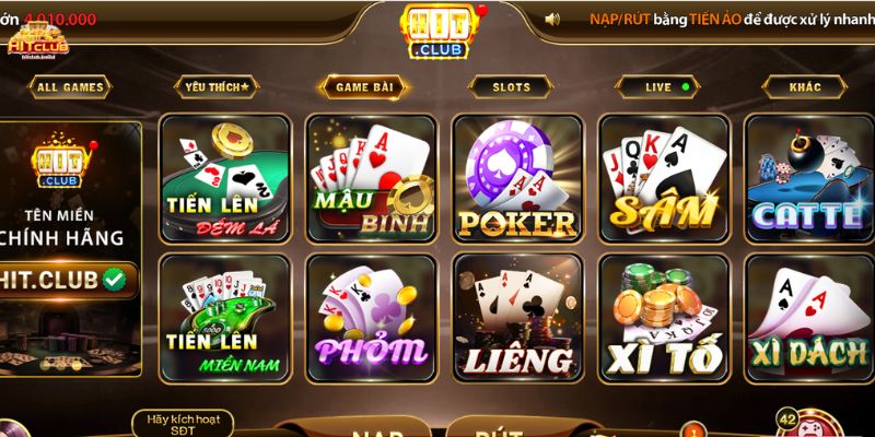 Trang chủ 15 Game bài truyền thống hấp dẫn, dễ chơi tại HitClub